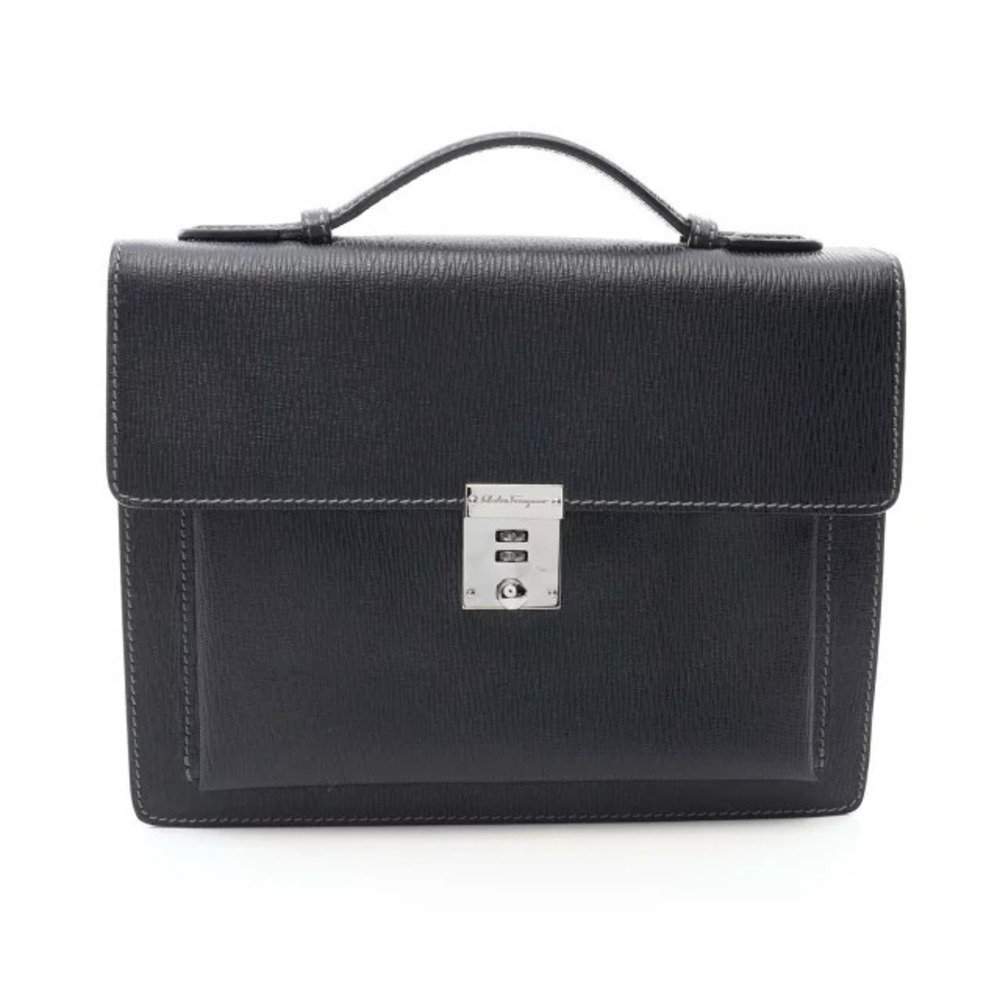 Salvatore Ferragamo Shoulder Bag Handbag Leather Black